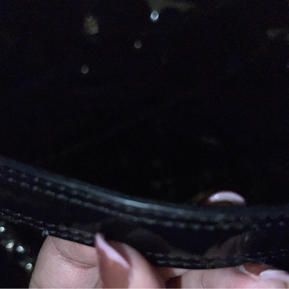 COACH POPPY SLIM LIQUID GLOSS QUILTED TOTE, BLACK #F18673 - Picture 5 of 5